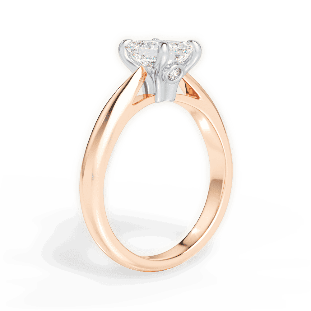 14kt Rose Gold/18kt Rose Gold/emerald/front