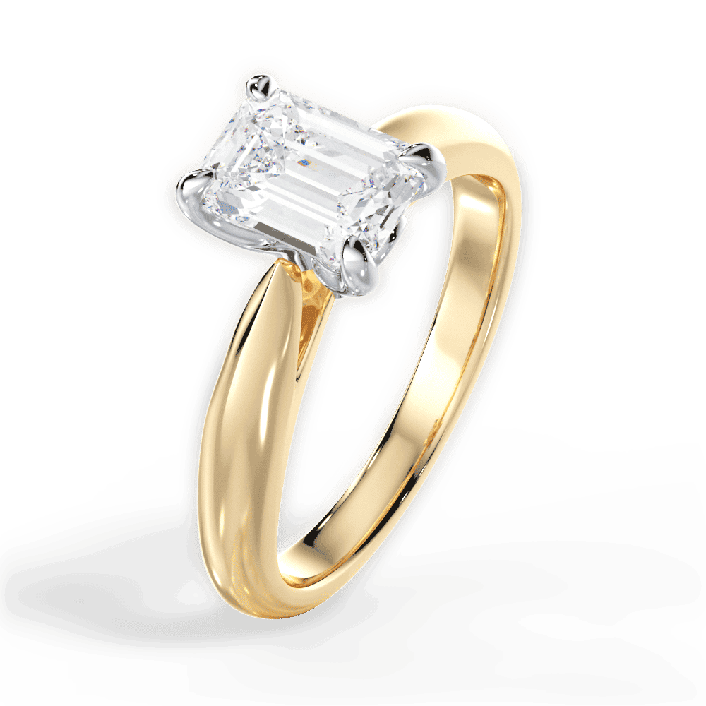 14kt Yellow Gold/18kt Yellow Gold/emerald/perspective