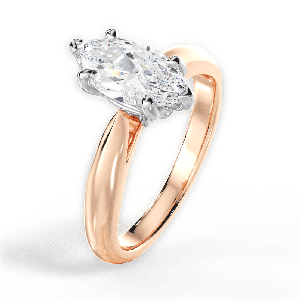14kt Rose Gold/18kt Rose Gold/marquise/perspective
