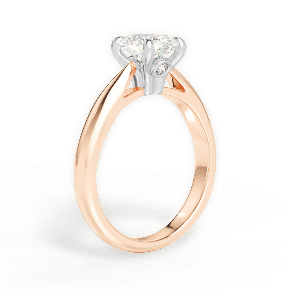 14kt Rose Gold/18kt Rose Gold/oval/front