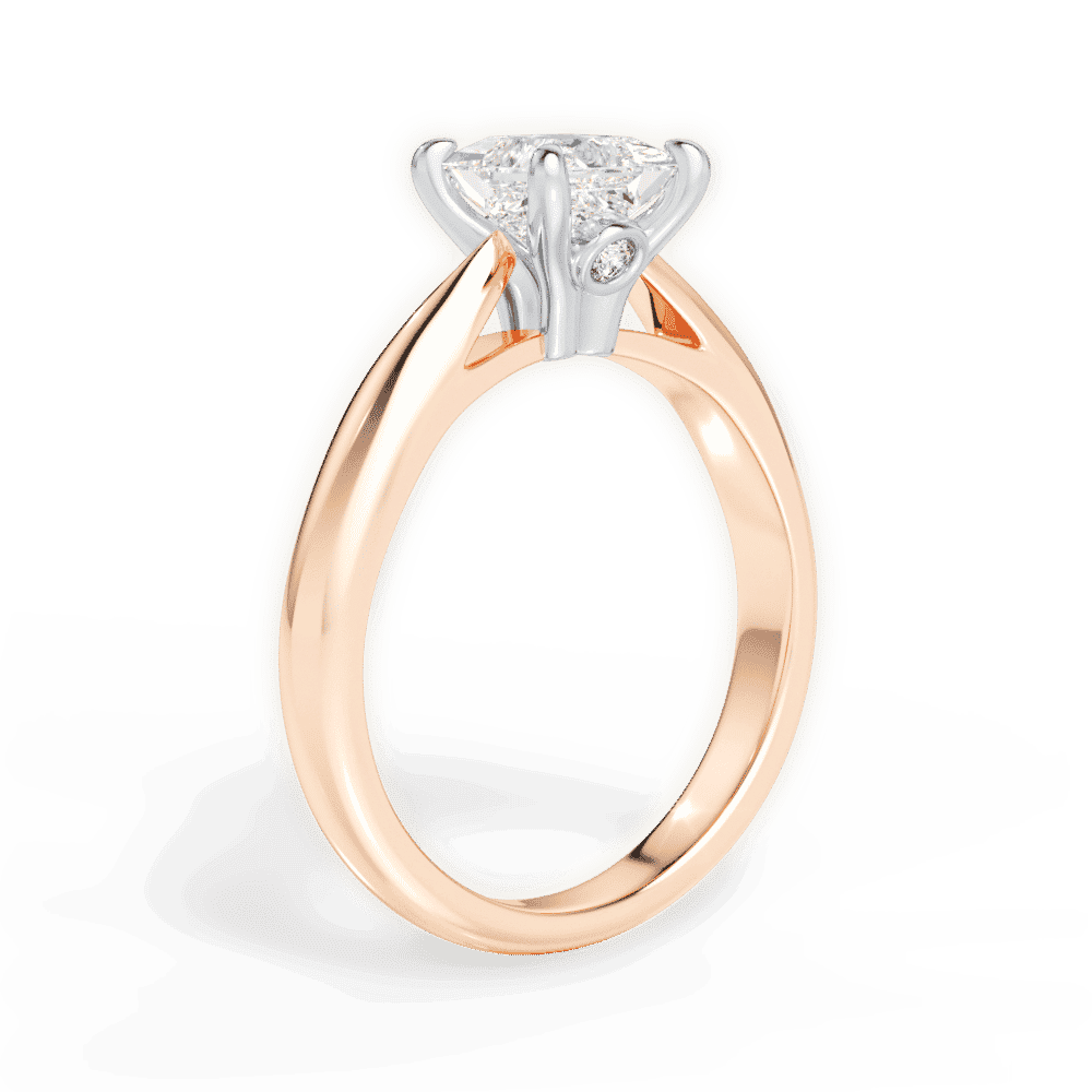 14kt Rose Gold/18kt Rose Gold/princess/front