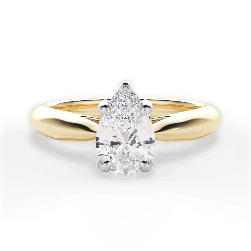 14kt Yellow Gold/18kt Yellow Gold/pear/top