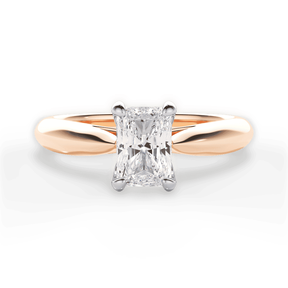 14kt Rose Gold/18kt Rose Gold/radiant/top