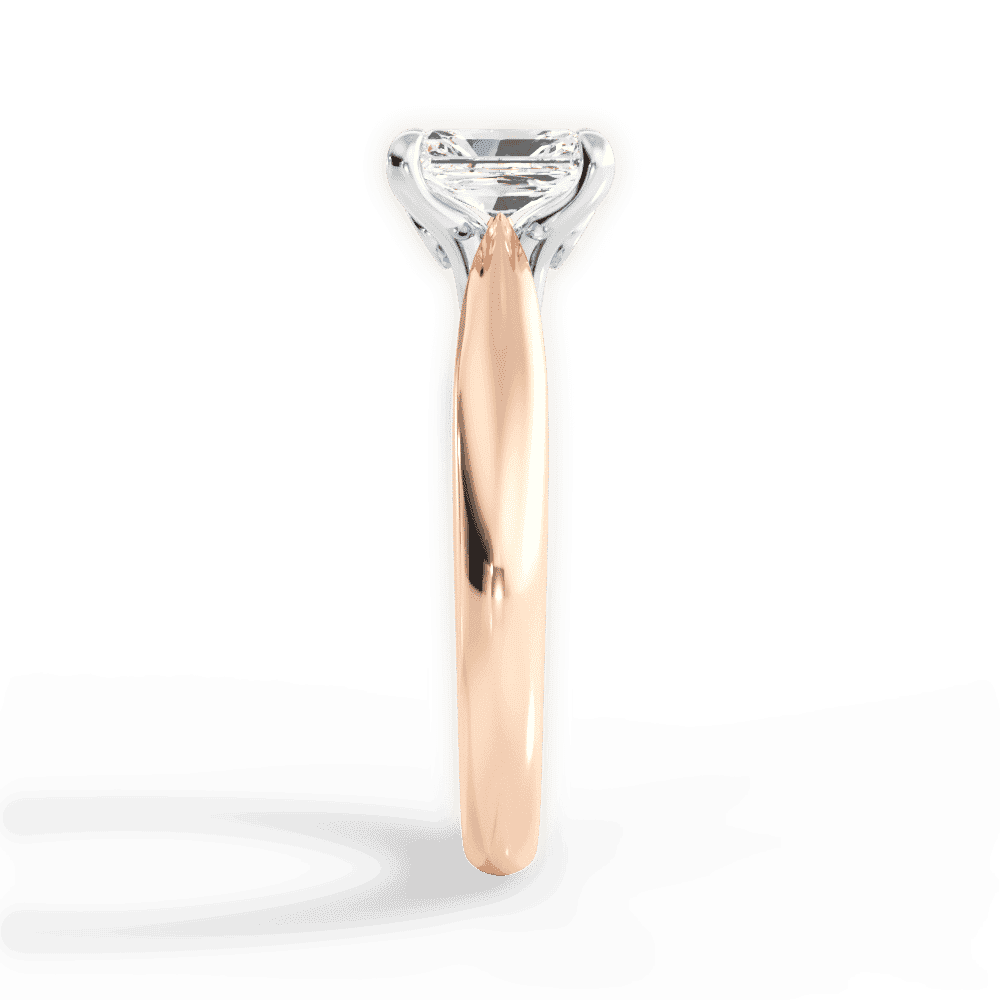 14kt Rose Gold/18kt Rose Gold/radiant/side