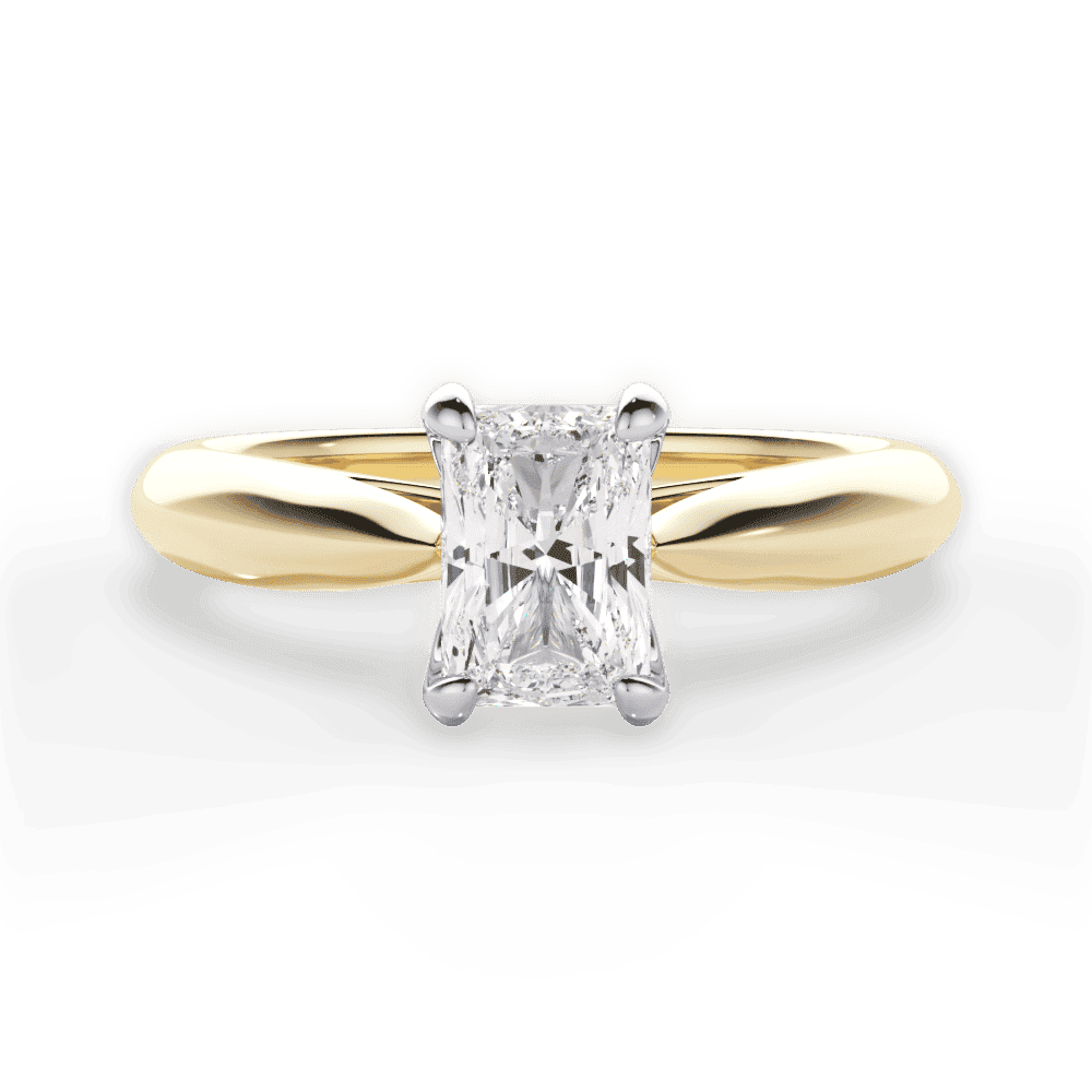 14kt Yellow Gold/18kt Yellow Gold/radiant/top