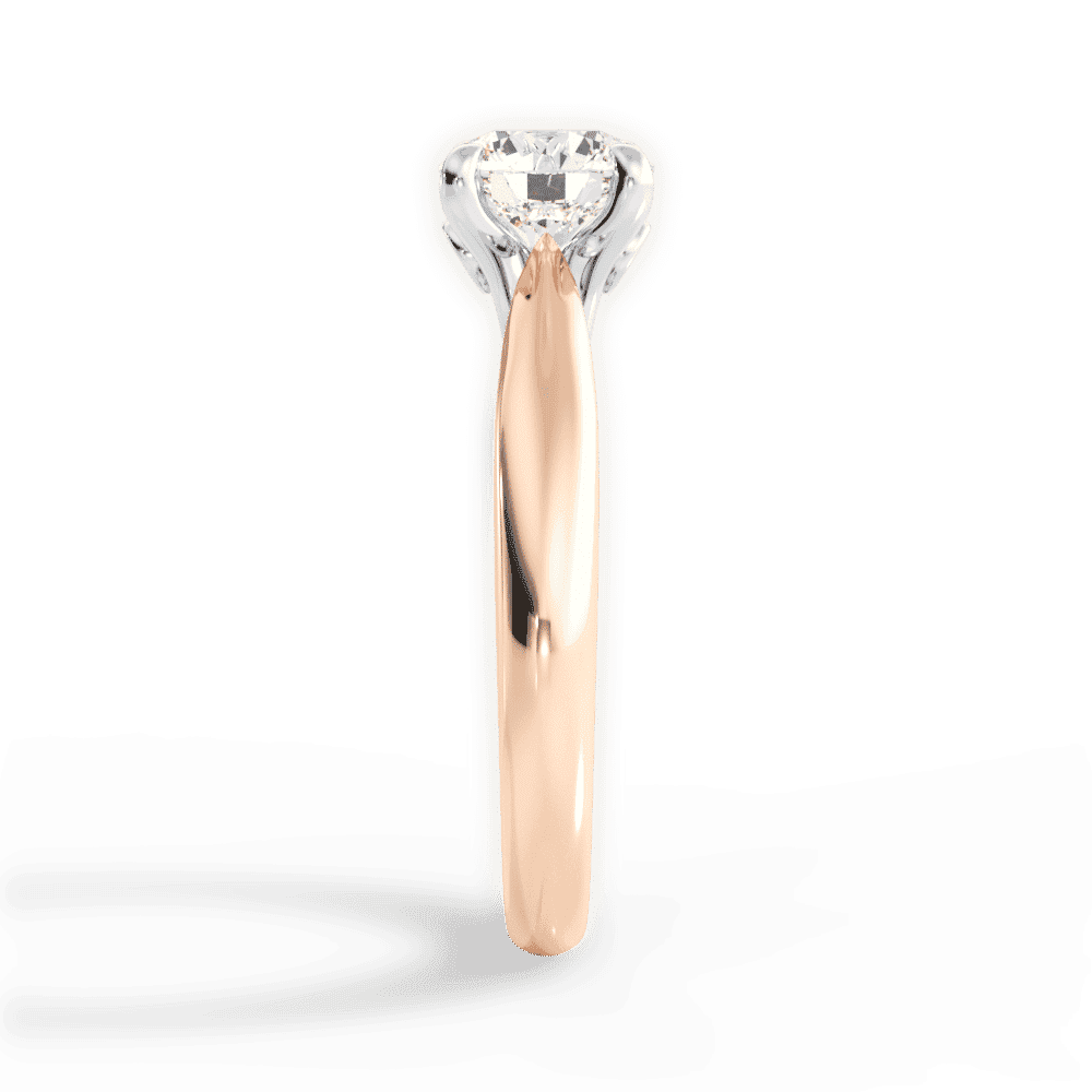 14kt Rose Gold/18kt Rose Gold/round/side