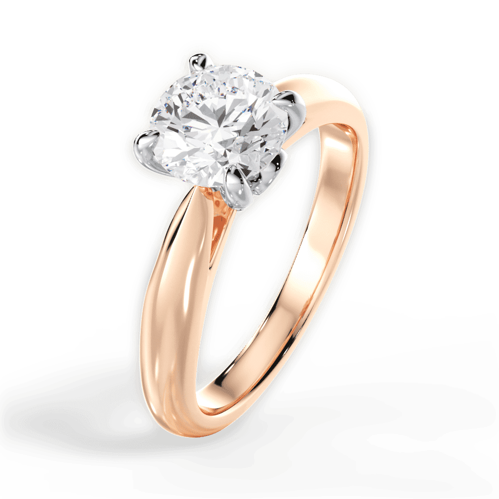 14kt Rose Gold/18kt Rose Gold/round/perspective