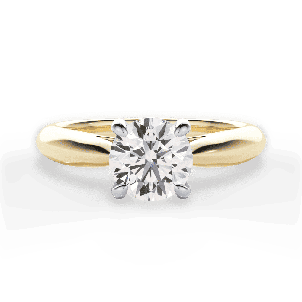 14kt Yellow Gold/18kt Yellow Gold/round/top