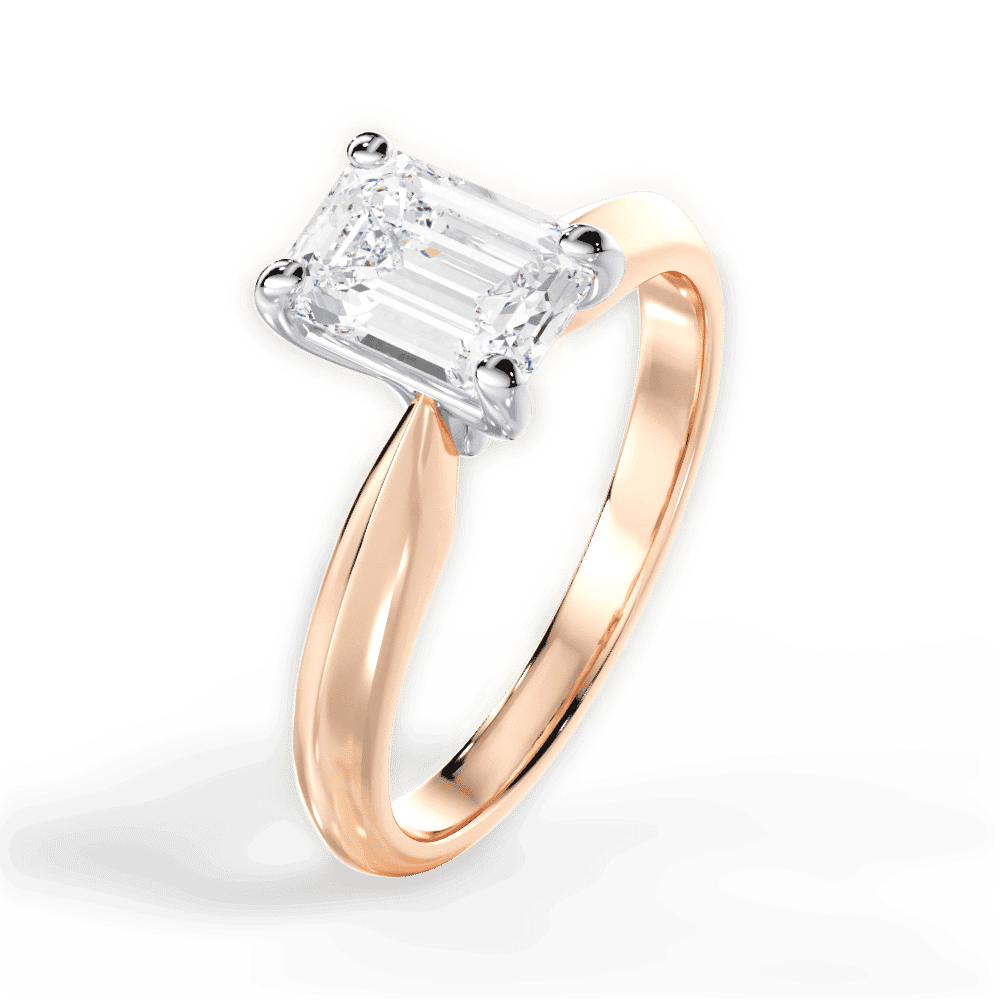 14kt Rose Gold/18kt Rose Gold/emerald/perspective