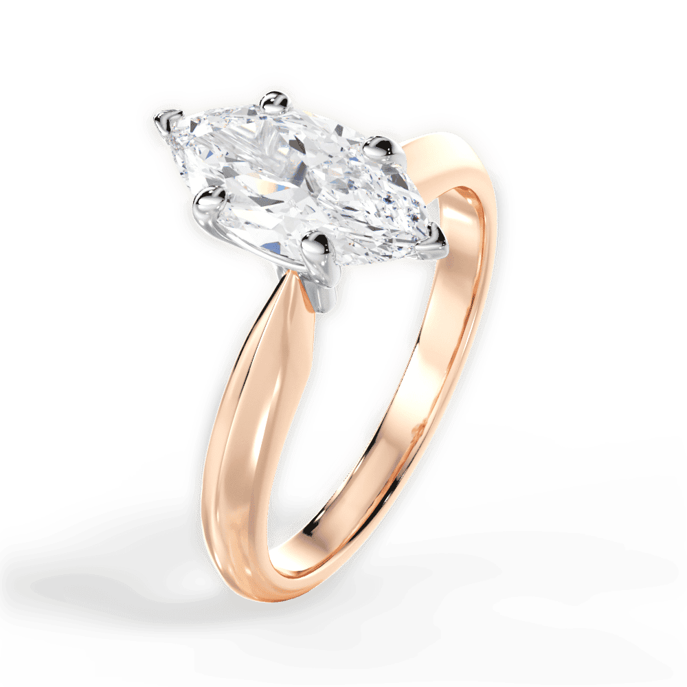 14kt Rose Gold/18kt Rose Gold/marquise/perspective