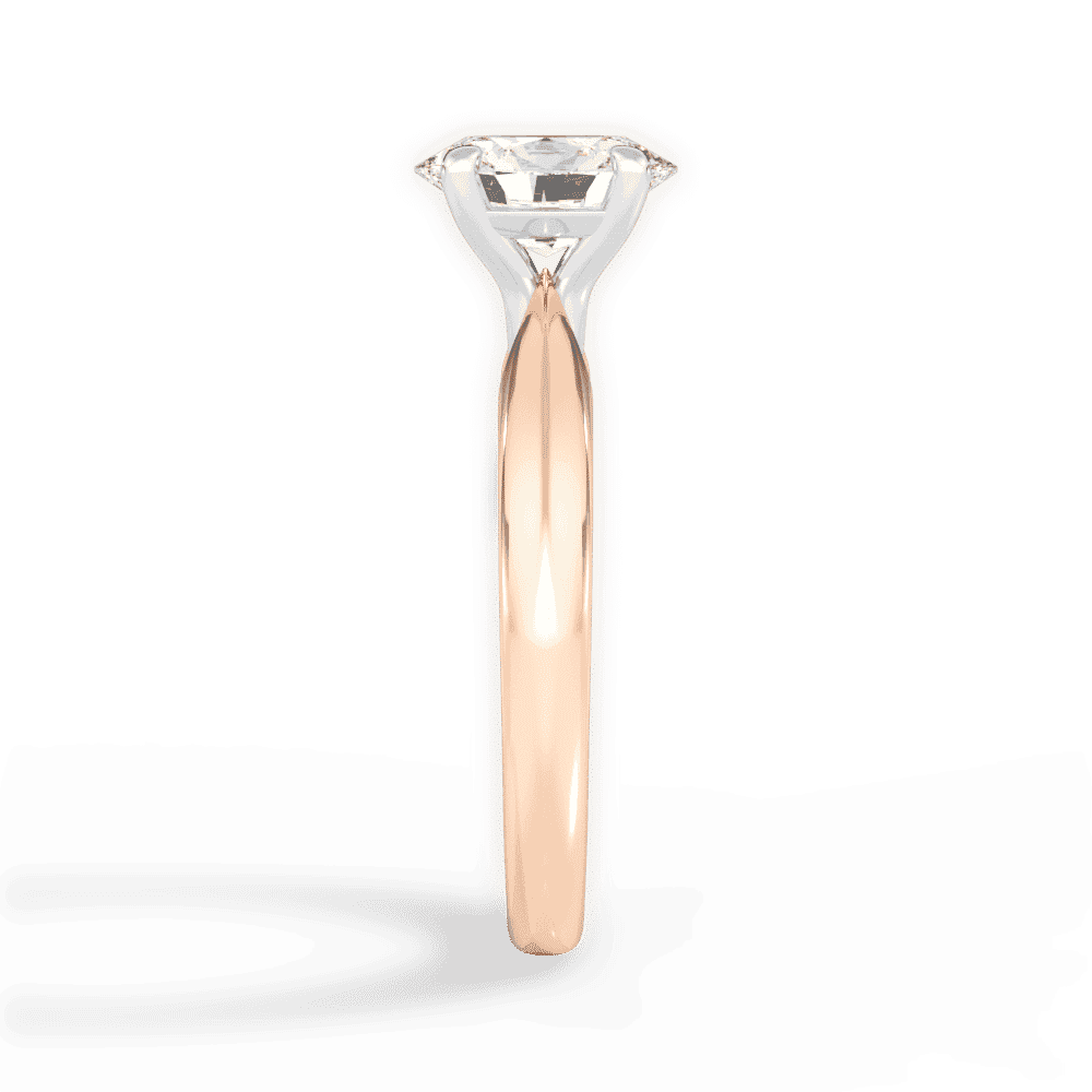 14kt Rose Gold/18kt Rose Gold/oval/side