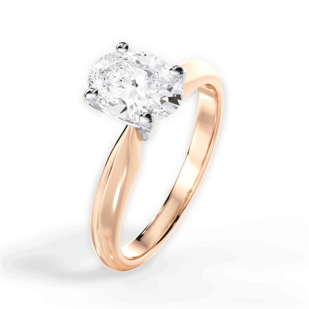 14kt Rose Gold/18kt Rose Gold/oval/perspective