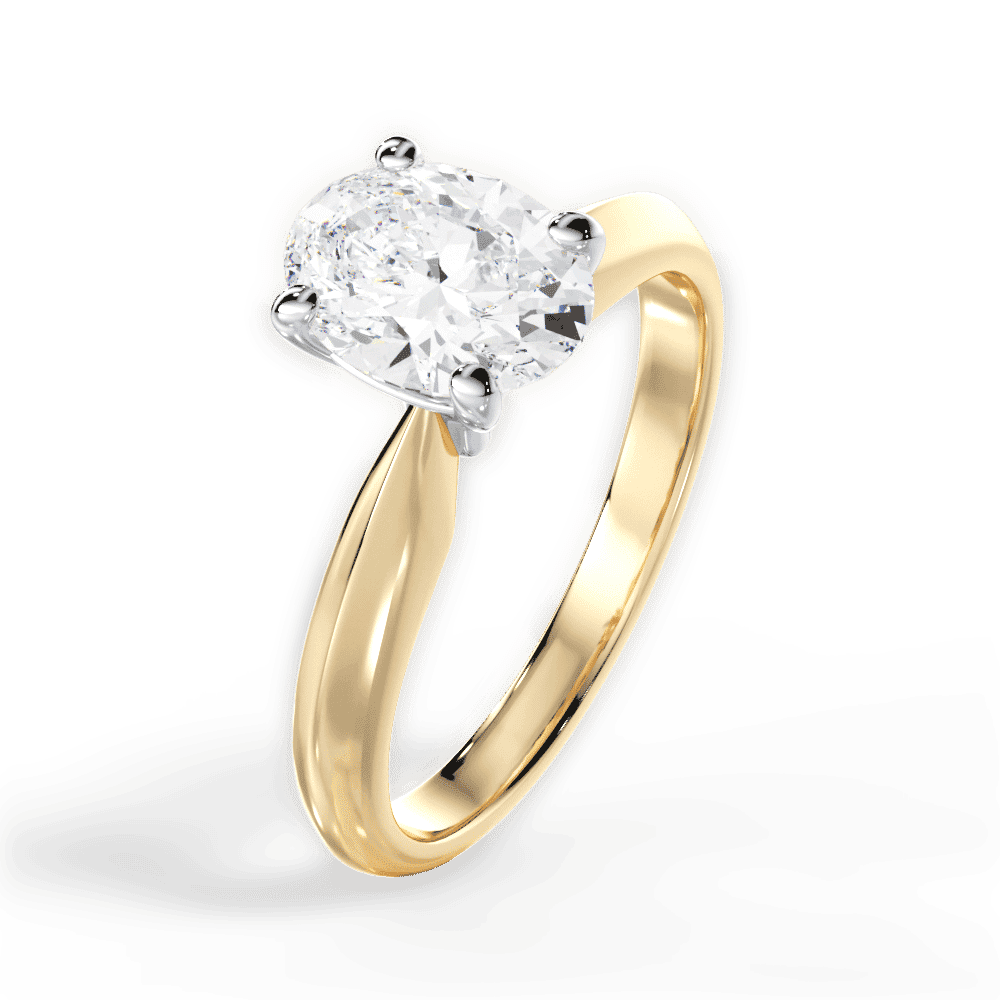 14kt Yellow Gold/18kt Yellow Gold/oval/perspective