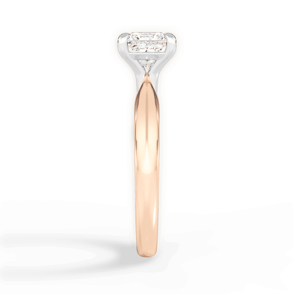 14kt Rose Gold/18kt Rose Gold/princess/side