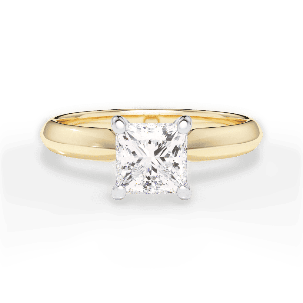14kt Yellow Gold/18kt Yellow Gold/princess/top
