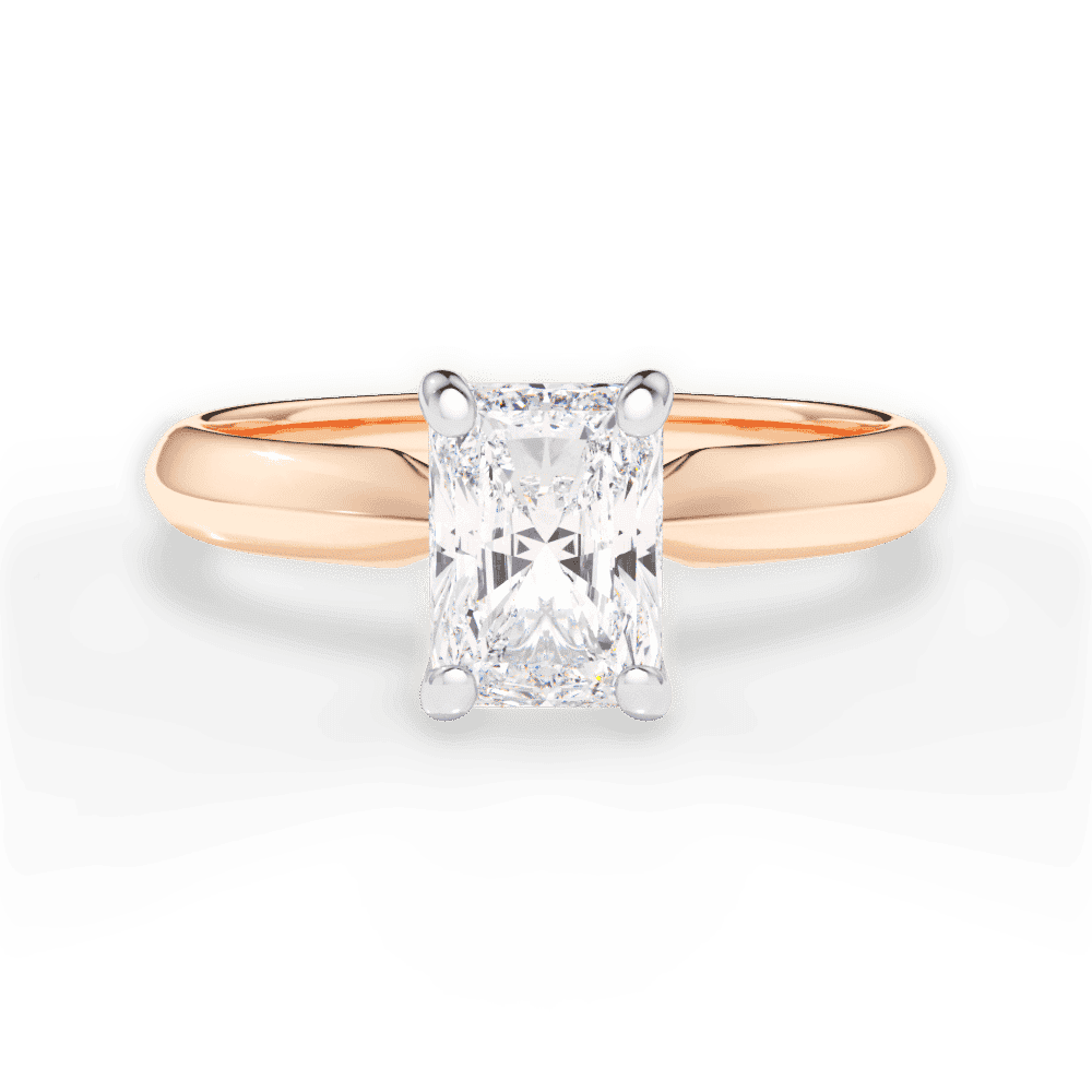 14kt Rose Gold/18kt Rose Gold/radiant/top