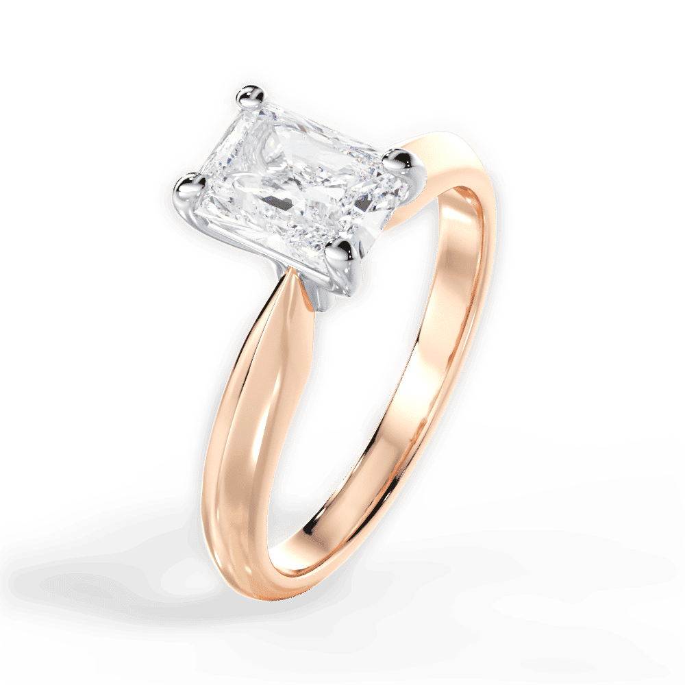 14kt Rose Gold/18kt Rose Gold/radiant/perspective