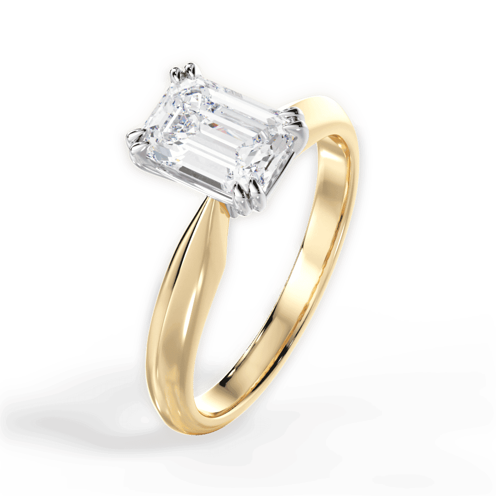 14kt Yellow Gold/18kt Yellow Gold/emerald/perspective