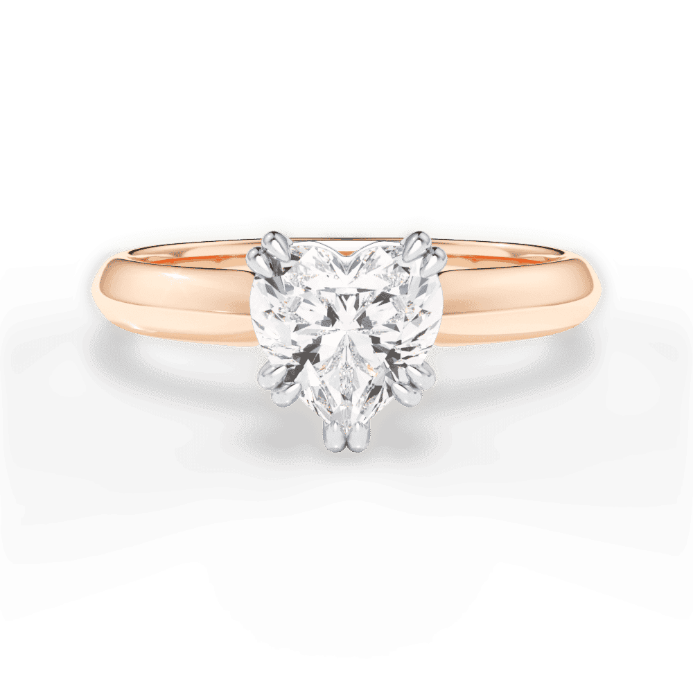 14kt Rose Gold/18kt Rose Gold/heart/top