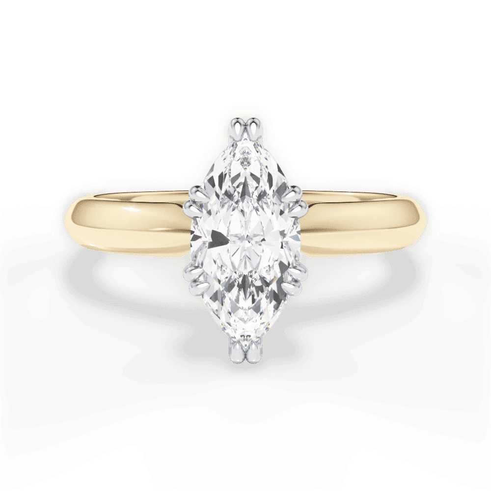 14kt Yellow Gold/18kt Yellow Gold/marquise/top