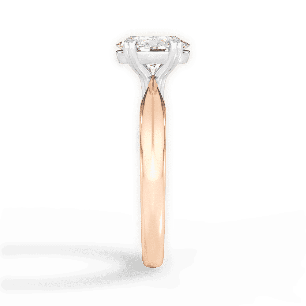 14kt Rose Gold/18kt Rose Gold/oval/side
