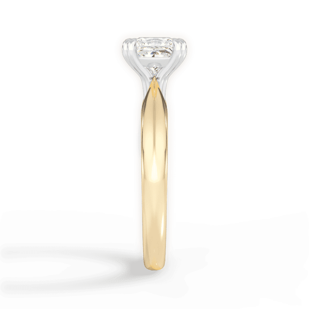 14kt Yellow Gold/18kt Yellow Gold/princess/side