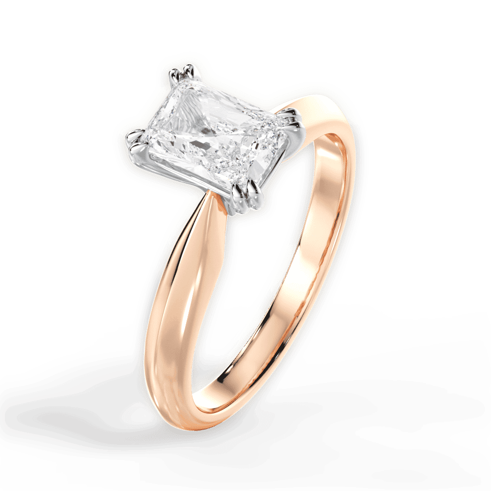 14kt Rose Gold/18kt Rose Gold/radiant/perspective