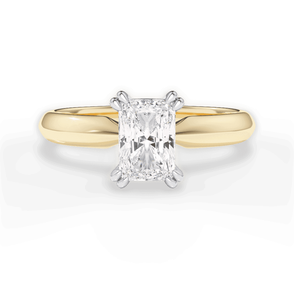 14kt Yellow Gold/18kt Yellow Gold/radiant/top