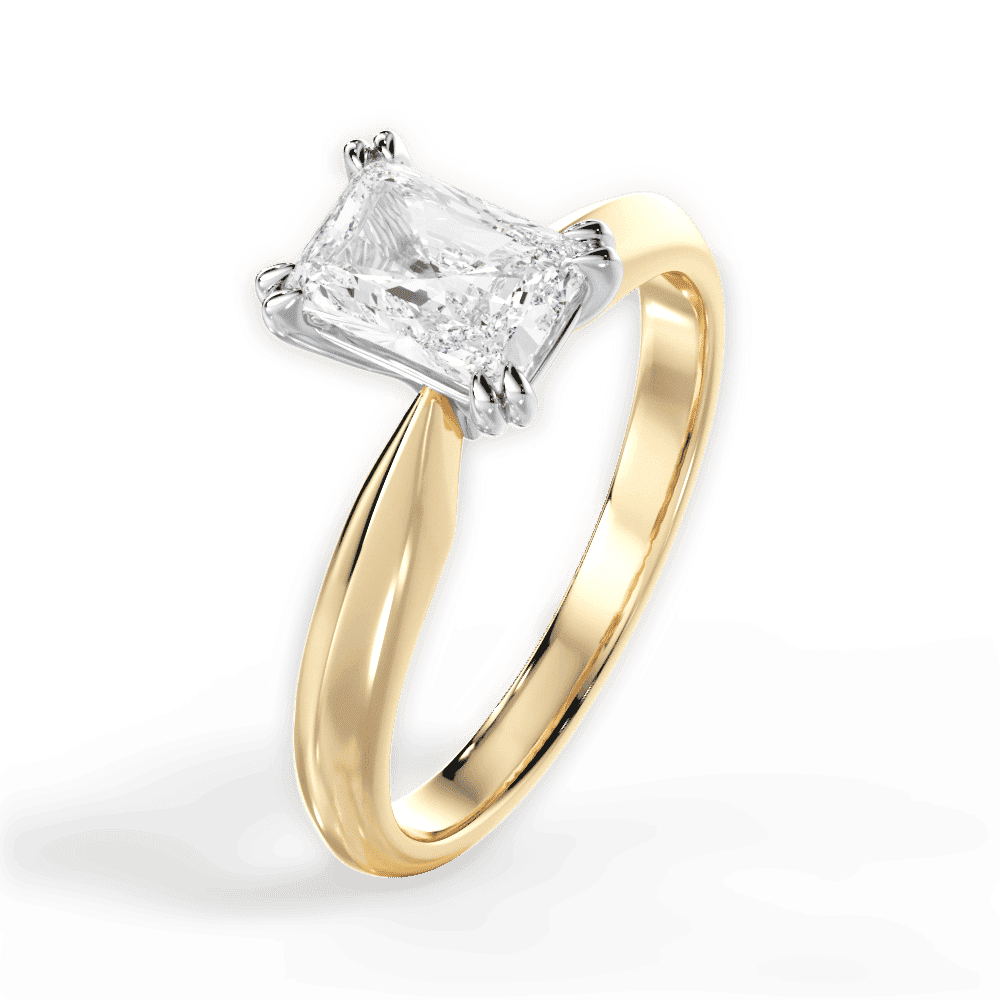 14kt Yellow Gold/18kt Yellow Gold/radiant/perspective