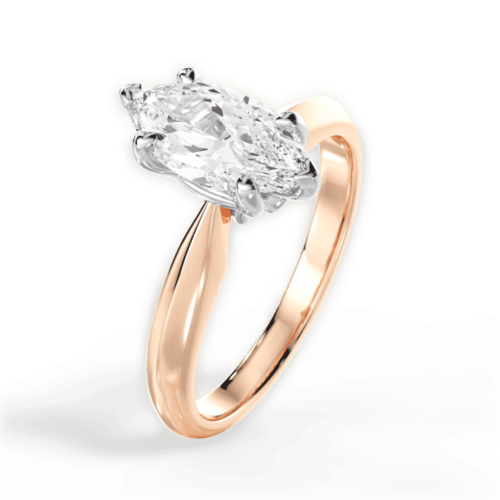 14kt Rose Gold/18kt Rose Gold/marquise/perspective