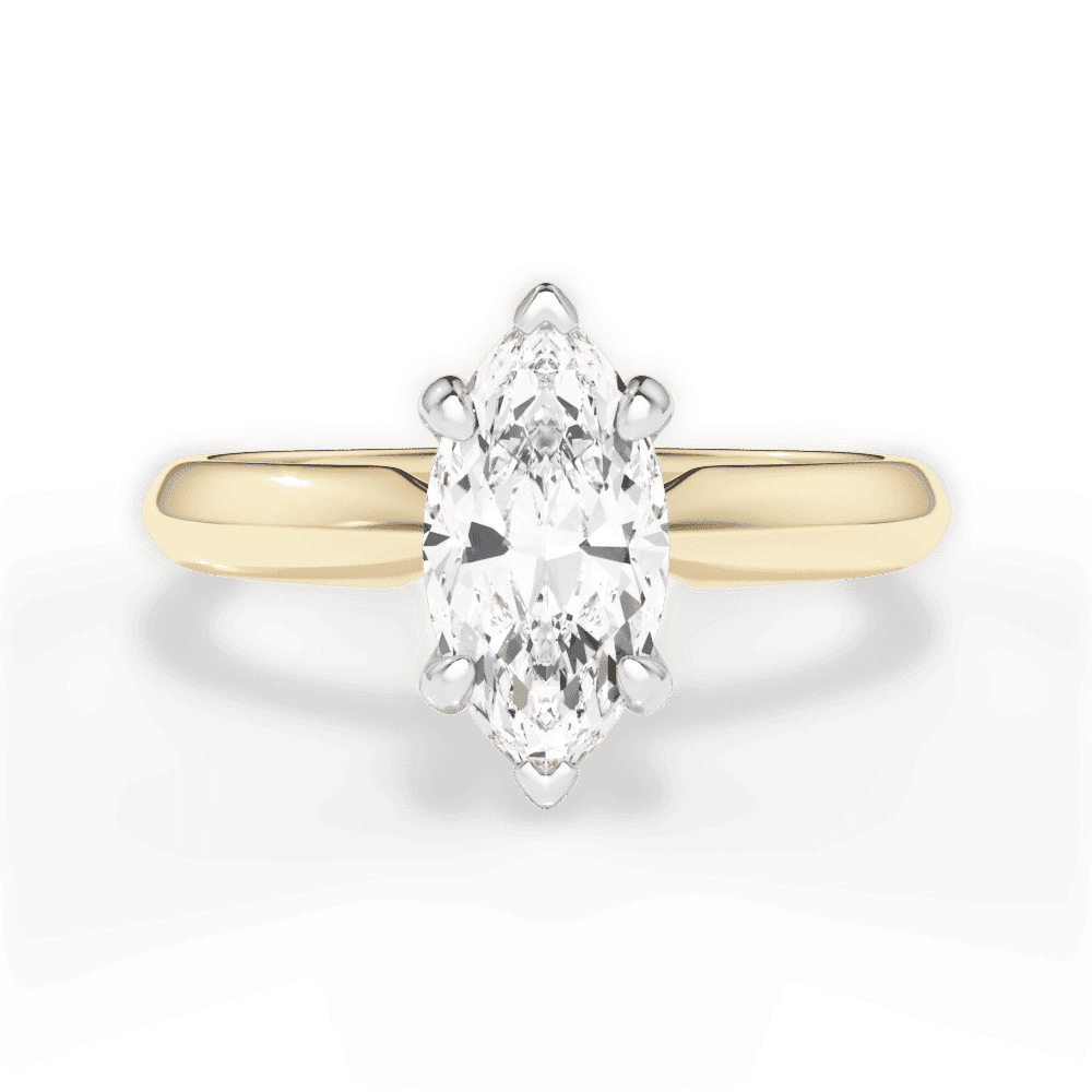 14kt Yellow Gold/18kt Yellow Gold/marquise/top