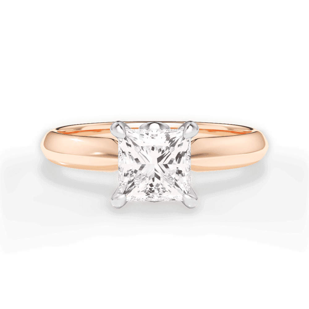 14kt Rose Gold/18kt Rose Gold/princess/top