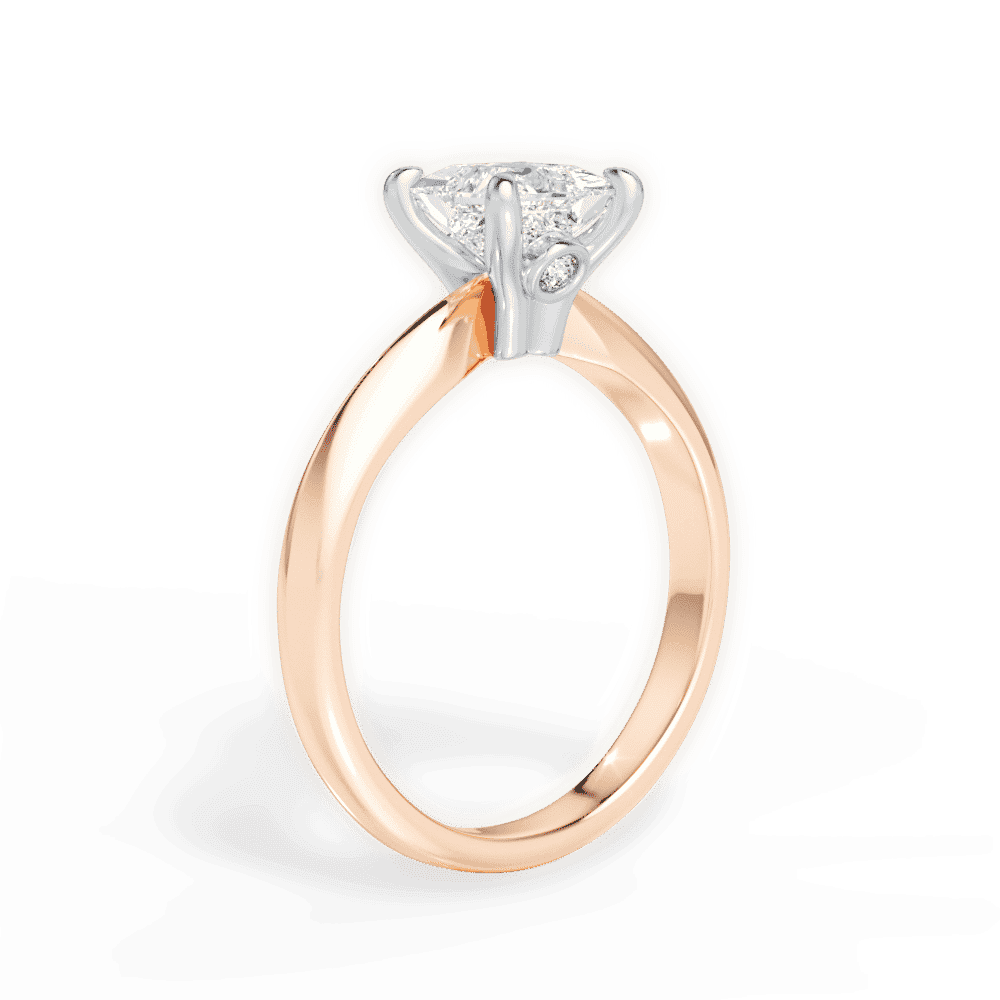 14kt Rose Gold/18kt Rose Gold/princess/front
