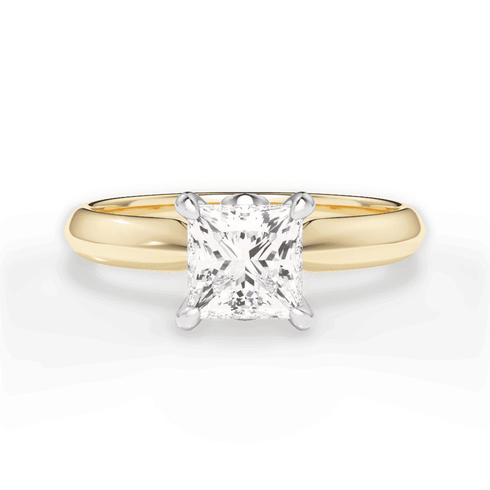 14kt Yellow Gold/18kt Yellow Gold/princess/top