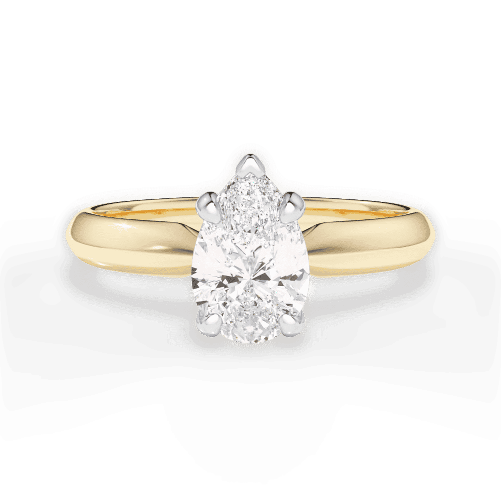 14kt Yellow Gold/18kt Yellow Gold/pear/top