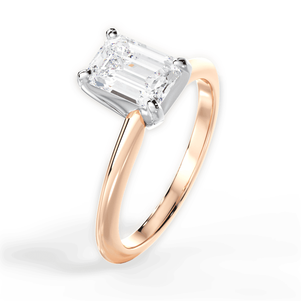 14kt Rose Gold/18kt Rose Gold/emerald/perspective