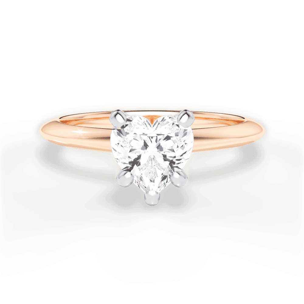 14kt Rose Gold/18kt Rose Gold/heart/top
