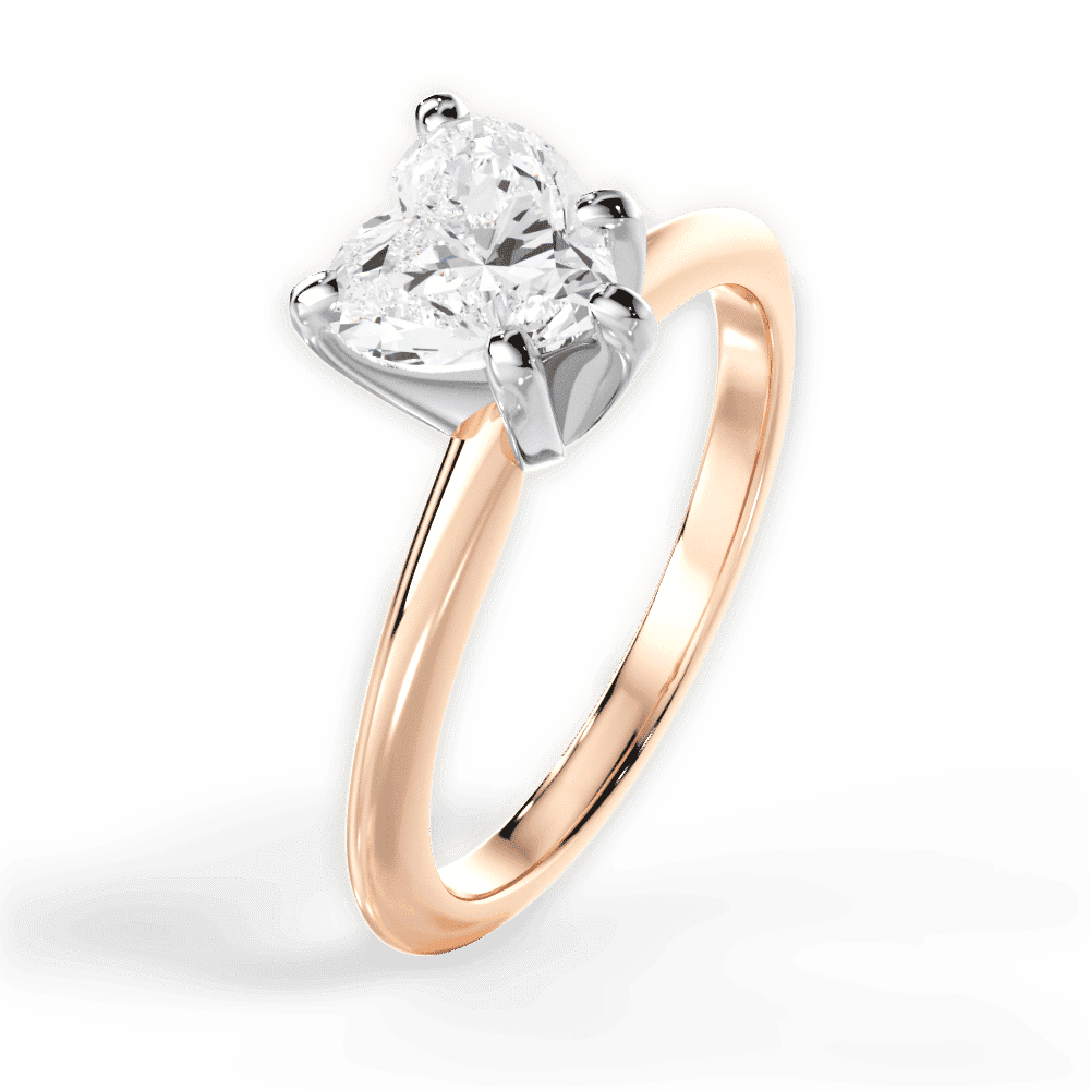 14kt Rose Gold/18kt Rose Gold/heart/perspective