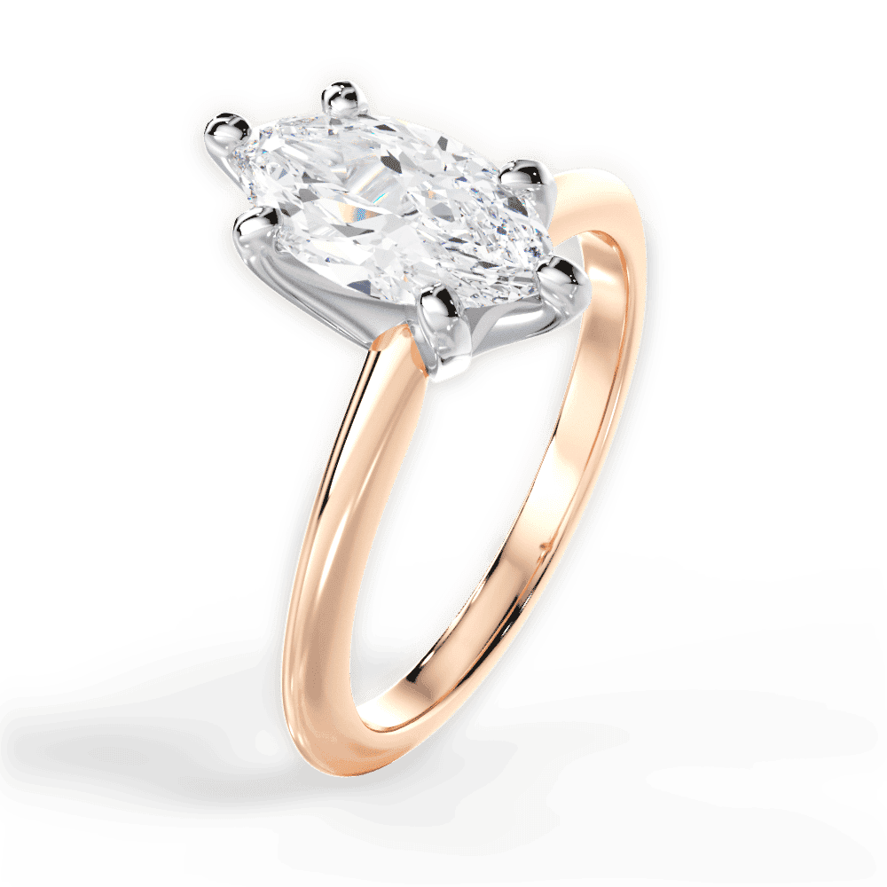 14kt Rose Gold/18kt Rose Gold/marquise/perspective