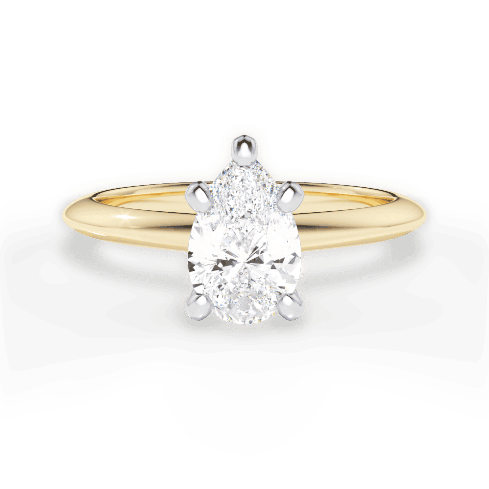 14kt Yellow Gold/18kt Yellow Gold/pear/top