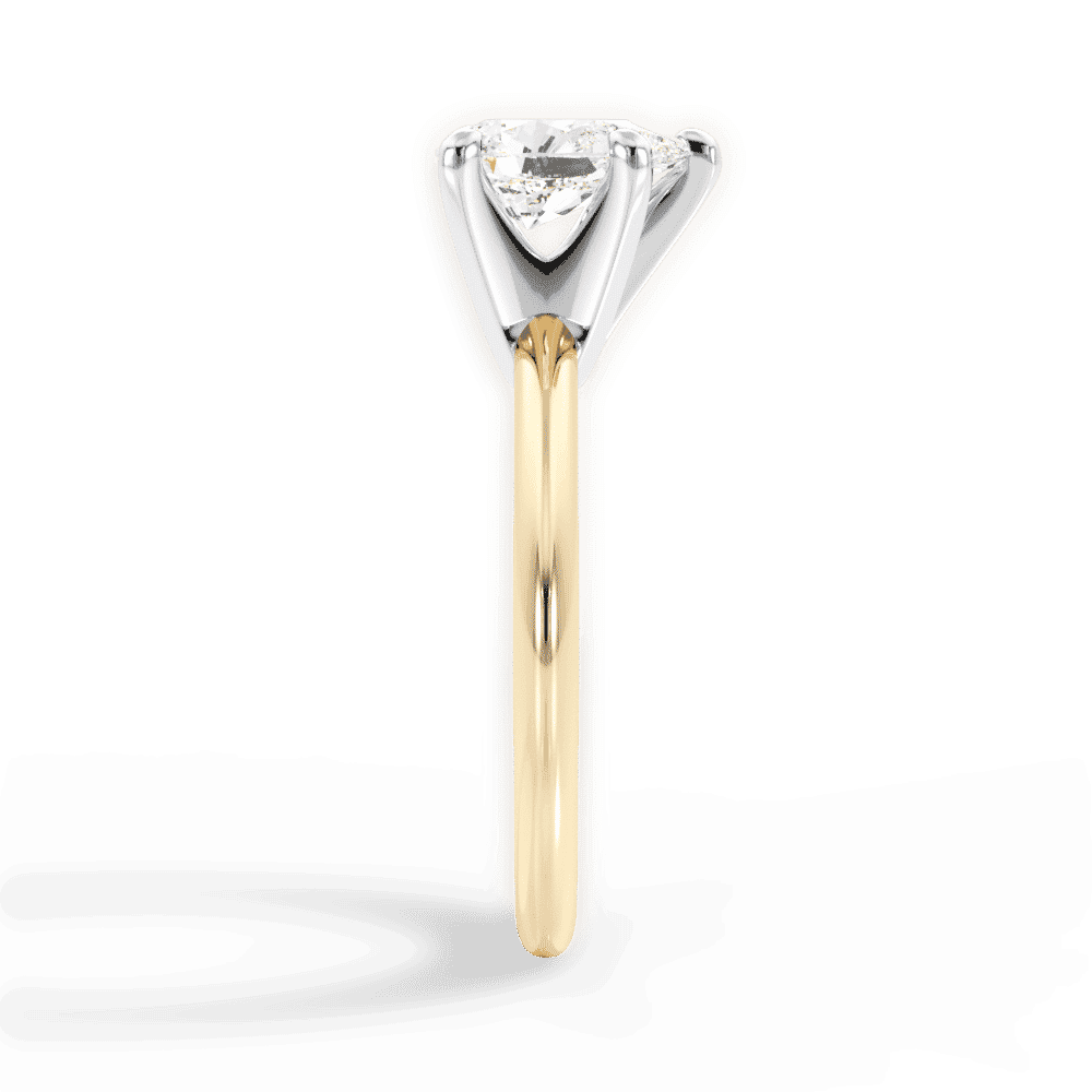 14kt Yellow Gold/18kt Yellow Gold/pear/side