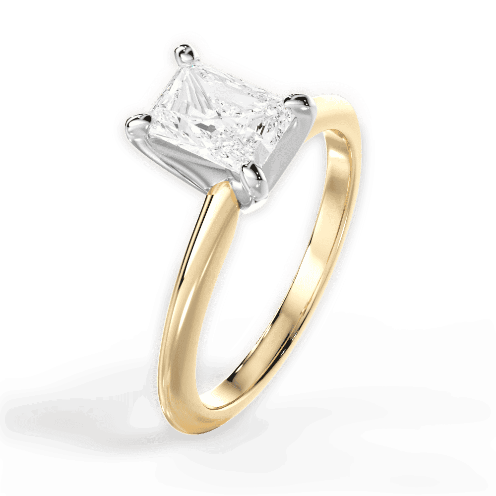 14kt Yellow Gold/18kt Yellow Gold/radiant/perspective