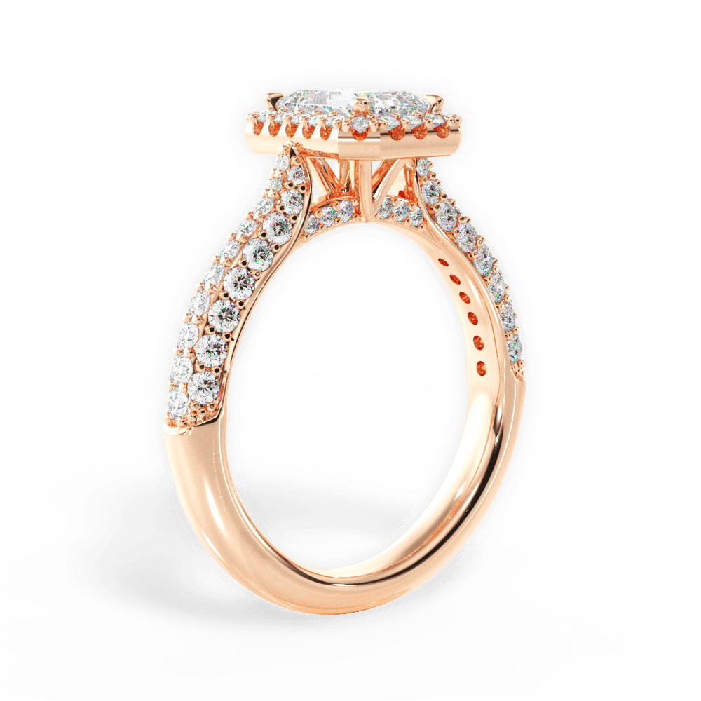14kt Rose Gold/18kt Rose Gold/emerald/front