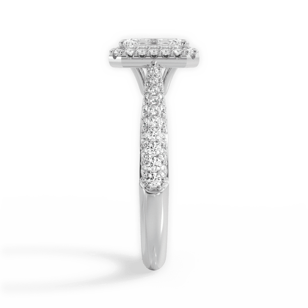 14kt White Gold/18kt White Gold/Platinum/emerald/side