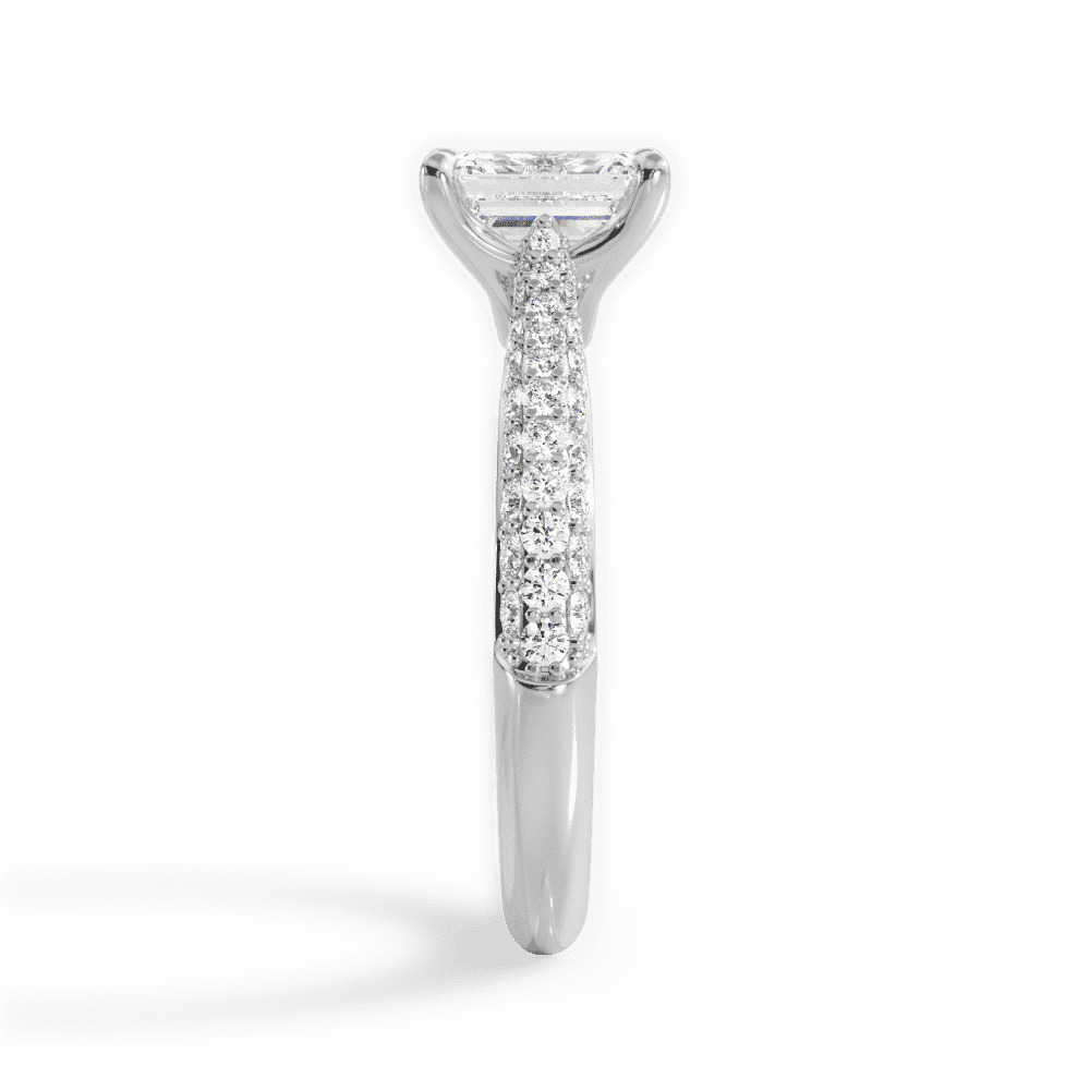 14kt White Gold/18kt White Gold/Platinum/emerald/side