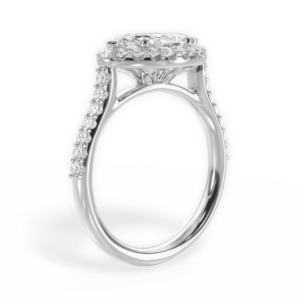 14kt White Gold/18kt White Gold/Platinum/marquise/front