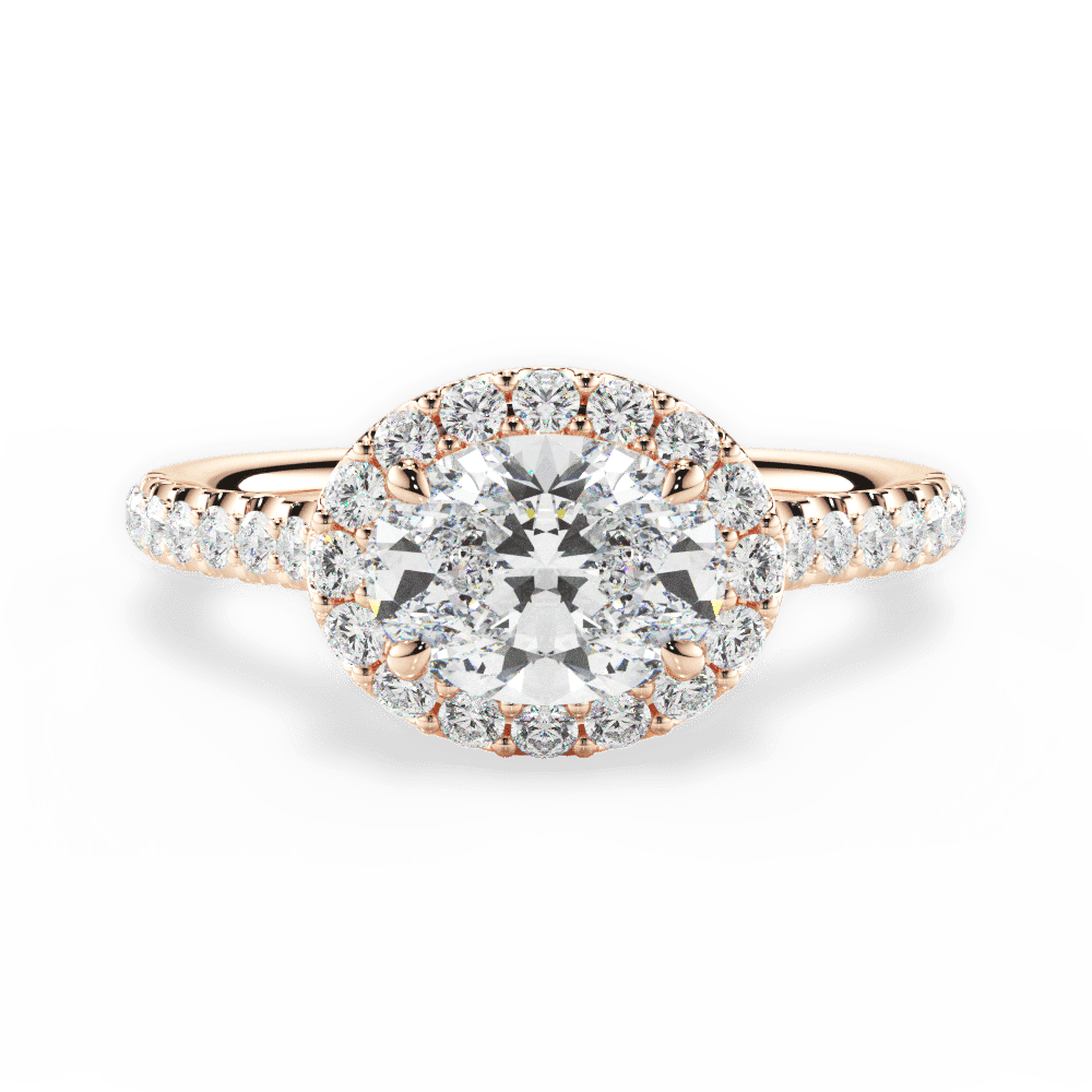 14kt Rose Gold/18kt Rose Gold/oval/top