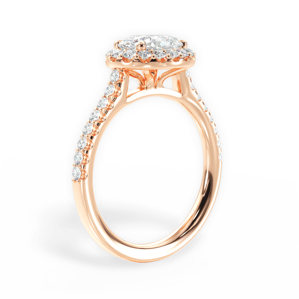 14kt Rose Gold/18kt Rose Gold/oval/front