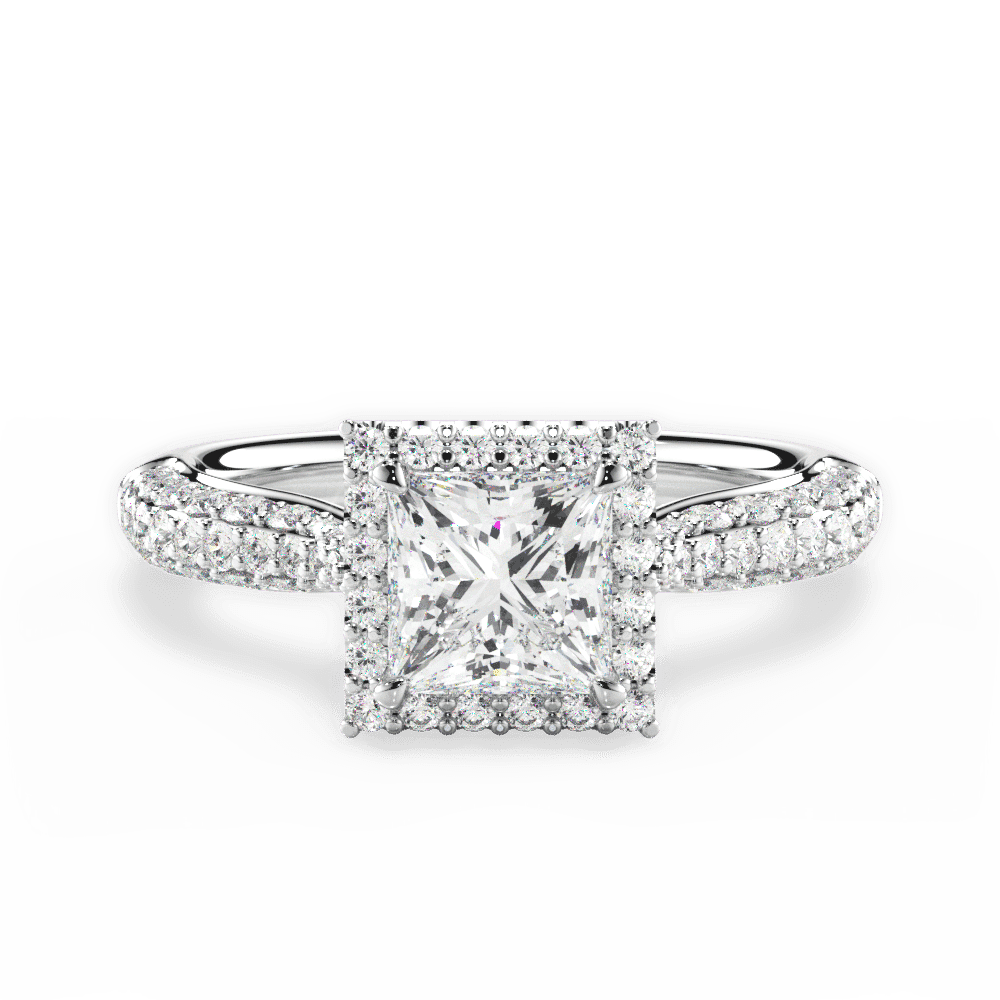 14kt White Gold/18kt White Gold/Platinum/princess/top