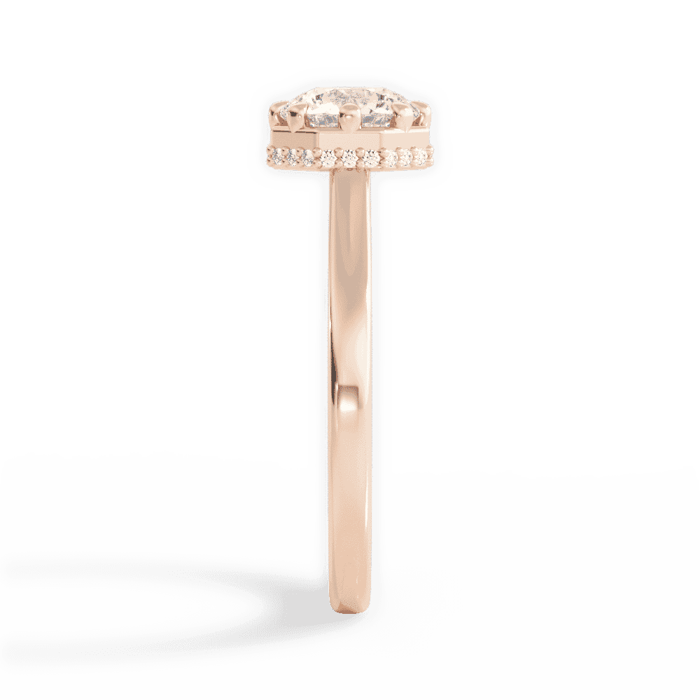 14kt Rose Gold/18kt Rose Gold/round/side